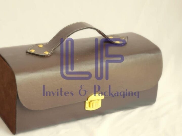 invitation box leather