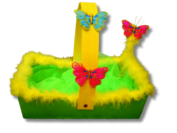 Neon Butterfly Basket