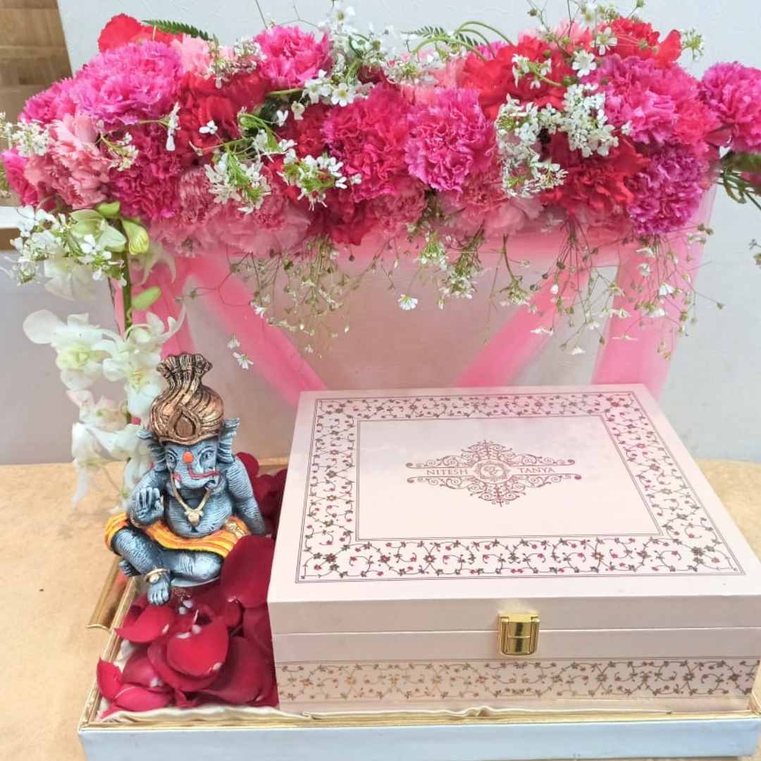 First wedding card box platter by LF DZYN STUDIO AGRA