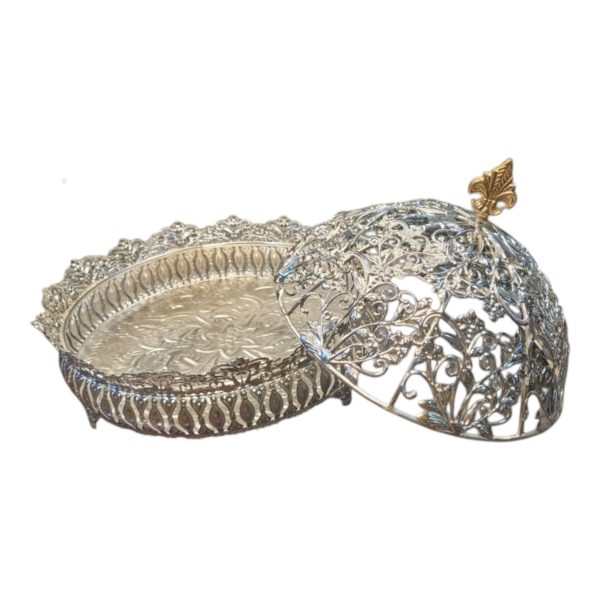 Cutwork tray with Dome cover