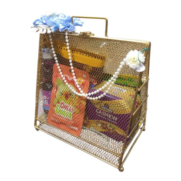 Triangle jaali basket for hamper