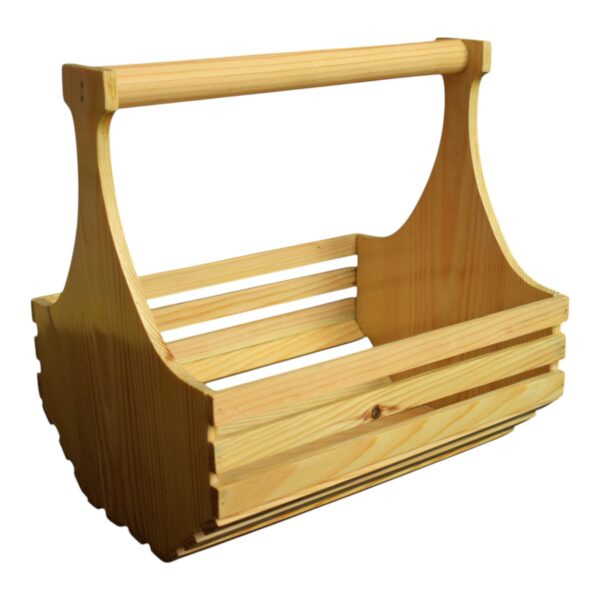 Gable Style Pine Hamper Basket - Handcrafted Elegance for Festive Gifting & Celebrations