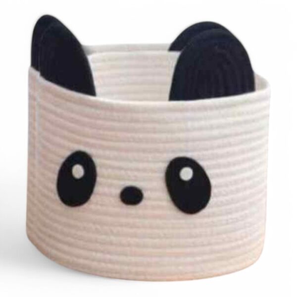 Panda Pouch - Handcrafted Cotton Rope Panda Storage Basket