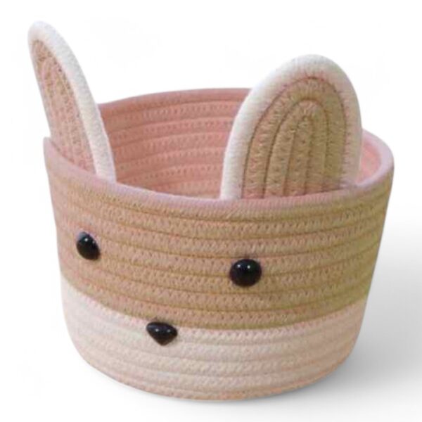 "Bunny Burrow" - Handcrafted Cotton Rope Storage Basket