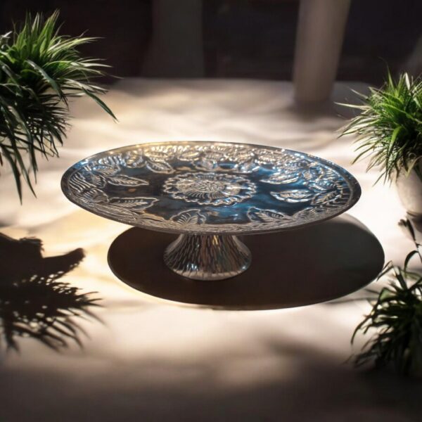 Etched Elegance Metal Platter - Image 2