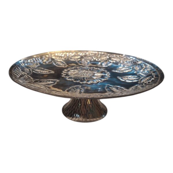 Etched Elegance Metal Platter