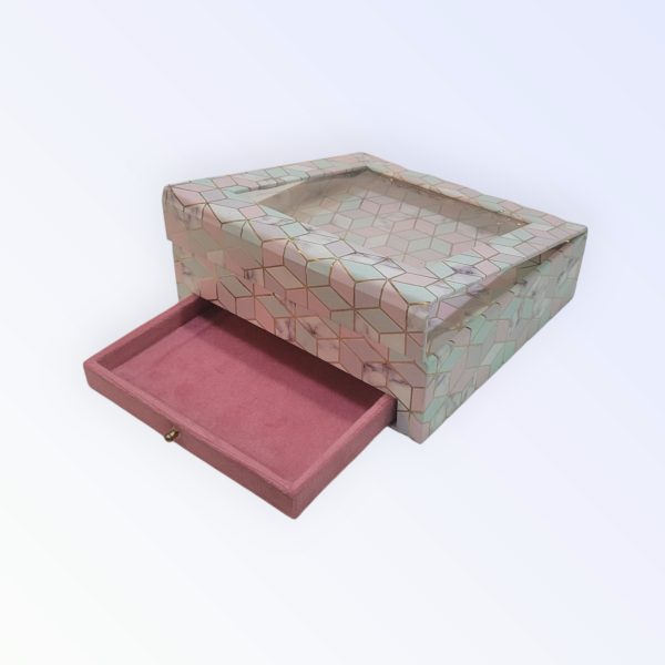 Whisper Bloom - Vegan Suede Invitation and Coin Box